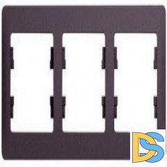 Рамка 3-ая (тройная), Платина, серия Glossa, Schneider Electric
