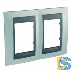 Рамка 2-ая (двойная), Флюорит/Графит (металл), серия UNICA TOP/CLASS, Schneider Electric