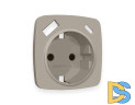 Лицевая панель для розетки с/з со шторками 2USB тип A+C Ambrella Volt Omega OP3700