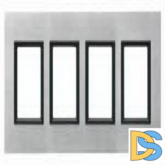 Рамка 4-ая (четверная), Серебристый алюминий, серия UNICA TOP/CLASS, Schneider Electric