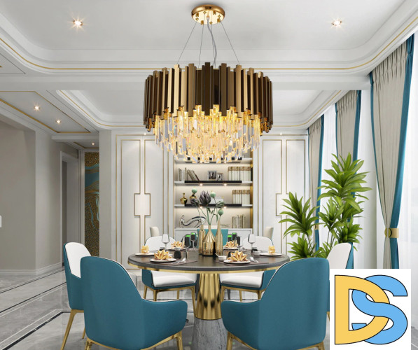 Подвесная люстра Delight Collection Barclay A006-600 L6 gold