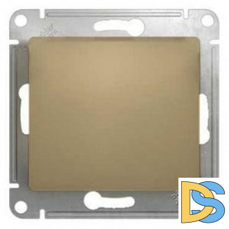 Выключатель 1-клавишный ,проходной (с двух мест), Титан, серия Glossa, Schneider Electric