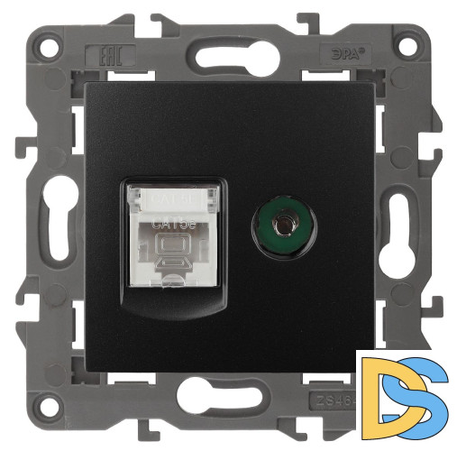 Розетка RJ45+TV Эра 14-3110-05 Б0034318