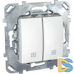 Выключатель для жалюзи (рольставней) с фиксацией, Белый, серия Unica, Schneider Electric