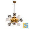 Подвесной светильник Delight Collection KR1197P-12 brass, smoky/clear