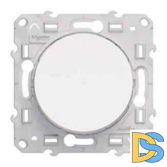 Выключатель 1-клавишный ,проходной (с двух мест), Белый, серия Odace, Schneider Electric