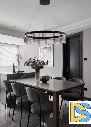 Подвесная люстра Delight Collection Stratos D8825P/S black/smoky