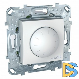 Диммер поворотно-нажимной, 400Вт LED универсальны, Белый, серия Unica, Schneider Electric