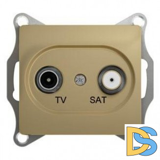 Розетка телевизионная единственная ТV-SAT, Титан, серия Glossa, Schneider Electric