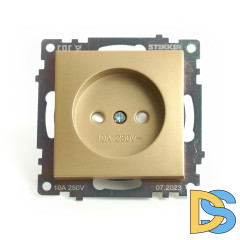 Розетка 1-местная б/з с защитной шторкой Stekker Катрин GLS10-7109-08 49223