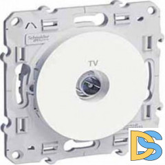 Розетка телевизионная единственная ТV, Белый, серия Odace, Schneider Electric