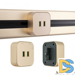 Трековая розетка Arte Milano Am-track-sockets 380022TS/USBx2 Gold