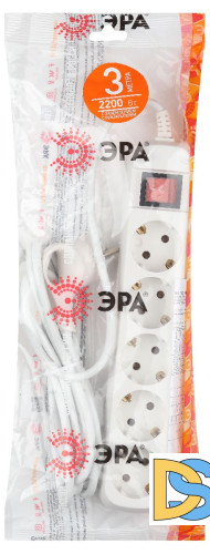 Удлинитель электрический Эра UX-5es-3m Б0035757