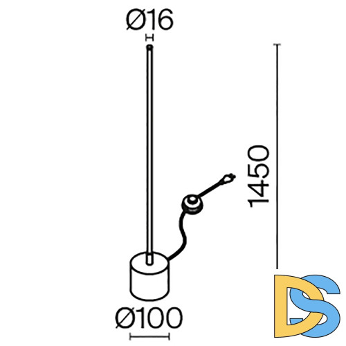 Торшер Maytoni Flow MOD147FL-L20BSK1