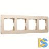 Рамка на 4 поста Werkel Platinum шампань 4690389184529 W0042611