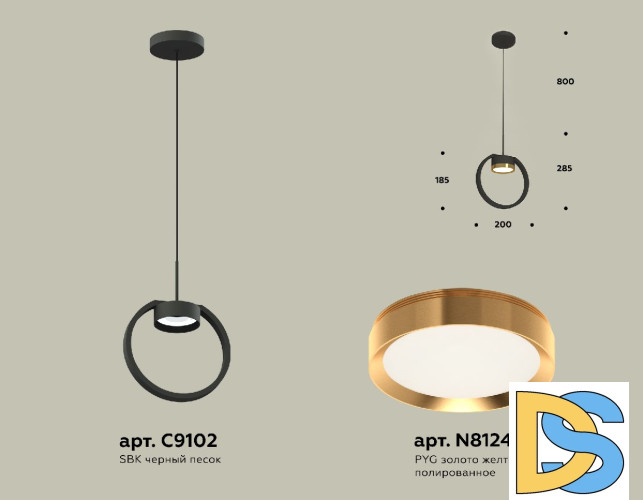 Подвесной светильник Ambrella Light Traditional (C9102, N8124) XB9102103