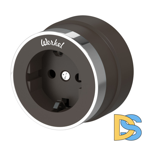 Розетка с заземлением Werkel Vintage (мокко матовый W5871052