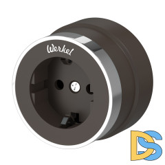 Розетка с заземлением Werkel Vintage (мокко матовый W5871052