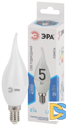 Лампа светодиодная Эра E14 5W 4000K LED BXS-5W-840-E14 Б0027968