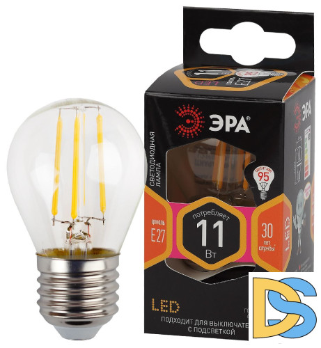 Лампа светодиодная Эра E27 11W 2700K F-LED P45-11w-827-E27 Б0047013