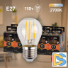 Лампа светодиодная Эра E27 11W 2700K F-LED P45-11w-827-E27 Б0047013