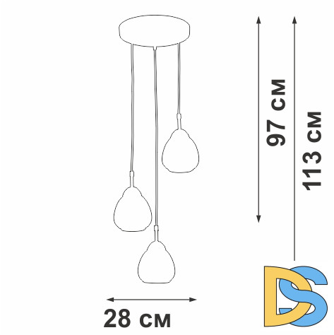 Подвесной светильник Vitaluce V4704-1/3S