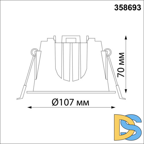 Встраиваемый светильник Novotech Knof 358693