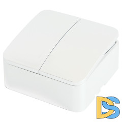 Выключатель двухклавишный Stekker София MSW10-20-01 49289