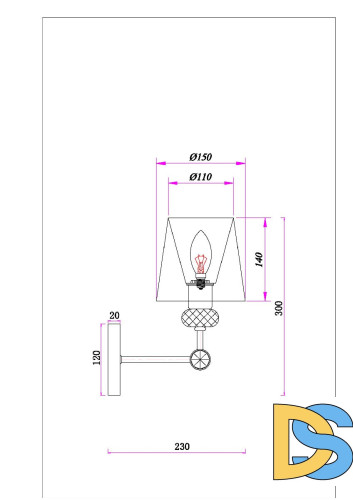 Бра Arte Lamp Brocca A4093AP-1AB