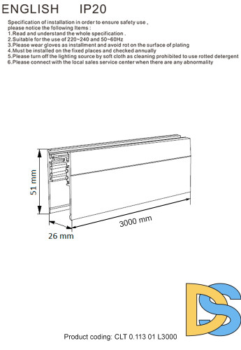 Шинопровод магнитный накладной Crystal Lux Space CLT 0.113 01 L3000 WH
