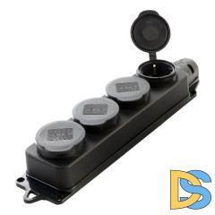 Колодка Feron Stekker 4гн с/з с крышкой RST162444 39019