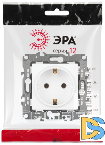 Розетка одноместная Эра 12-2101-01М Б0065700