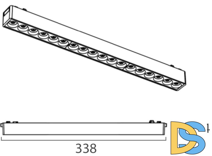Трековый магнитный светильник Italline Kreator IT09-9011 black 3000K