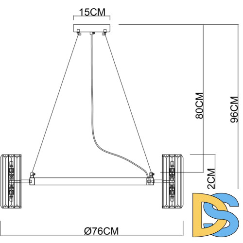 Подвесная люстра Arte Lamp Santorini A1049SP-16GO