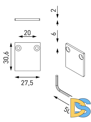 Комплект заглушек для накладного шинопровода Lumker SY-LINK-ECS-S1S-WH 013586