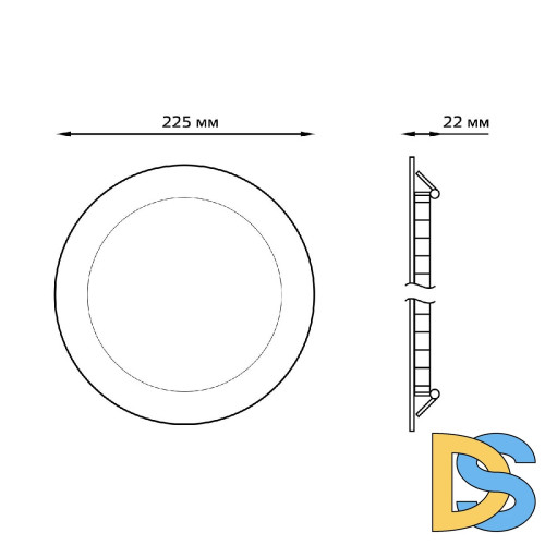 Встраиваемый светодиодный светильник Gauss 939111118