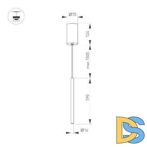 Подвесной светильник Arlight SP-UMBRA-HANG-V-L600-10W Day4000 036947(1)