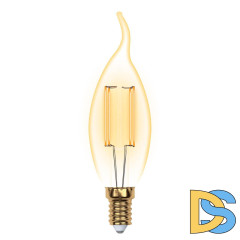 Лампа светодиодная филаментная (UL-00002397) Uniel E14 5W 2250K прозрачная LED-CW35-5W/GOLDEN/E14 GLV21GO