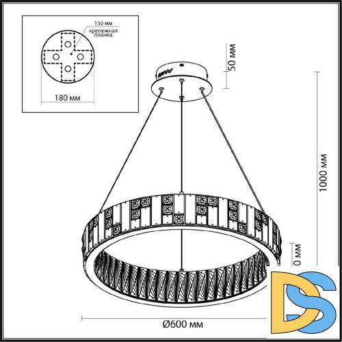 Подвесная люстра Odeon Light Crossa 5072/80L