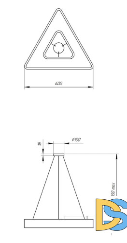 Подвесной светильник Эра Geometria SPO-153-W-40K-030 Б0050578