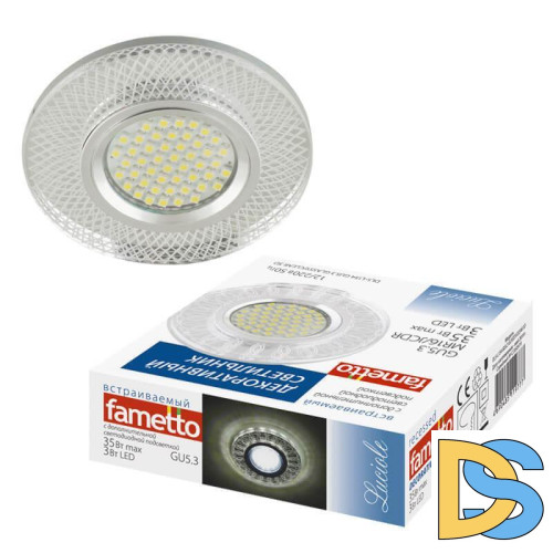 Встраиваемый светильник Fametto Luciole DLS-L154 GU5.3 GLASSY/CLEAR 3D