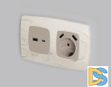 Лицевая панель для розетки 2USB A+C Ambrella Volt Omega OP3710