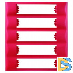 Рамка 5-ая (пятерная) вертикальная, Красный, серия Sedna, Schneider Electric