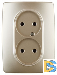 Розетка 2x2P Эра 12-2107-04 Б0031241