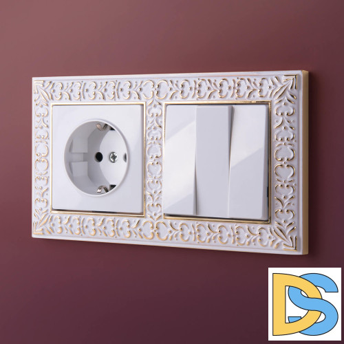 Розетка с заземлением и шторками Werkel белый W1171101 4690389155123