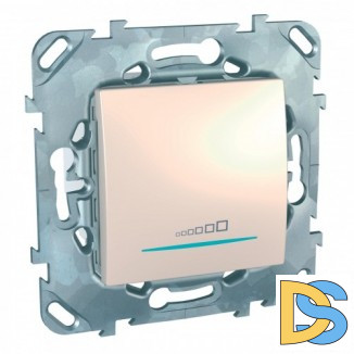 Диммер нажимной (кнопочный) 400Вт для л/н и эл.трансф., Бежевый, серия Unica, Schneider Electric