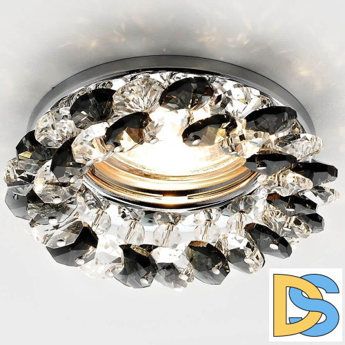 Встраиваемый светильник Ambrella Light Crystal K206 BK/CH