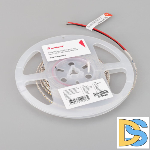 Светодиодная лента Arlight MICROLED-M266-4mm 24V Warm2700 12 W/m, IP20, 2216, 5m 037825