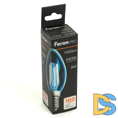 Лампа светодиодная Feron LB-1208 E14 8W 6400K 51249