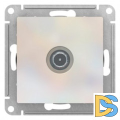 Розетка телевизионная проходная ТV, Жемчуг, серия Atlas Design, Schneider Electric